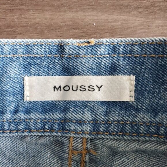 Moussy Button Down Floral Embroidered Denim Skirt Size S - Picture 7 of 9